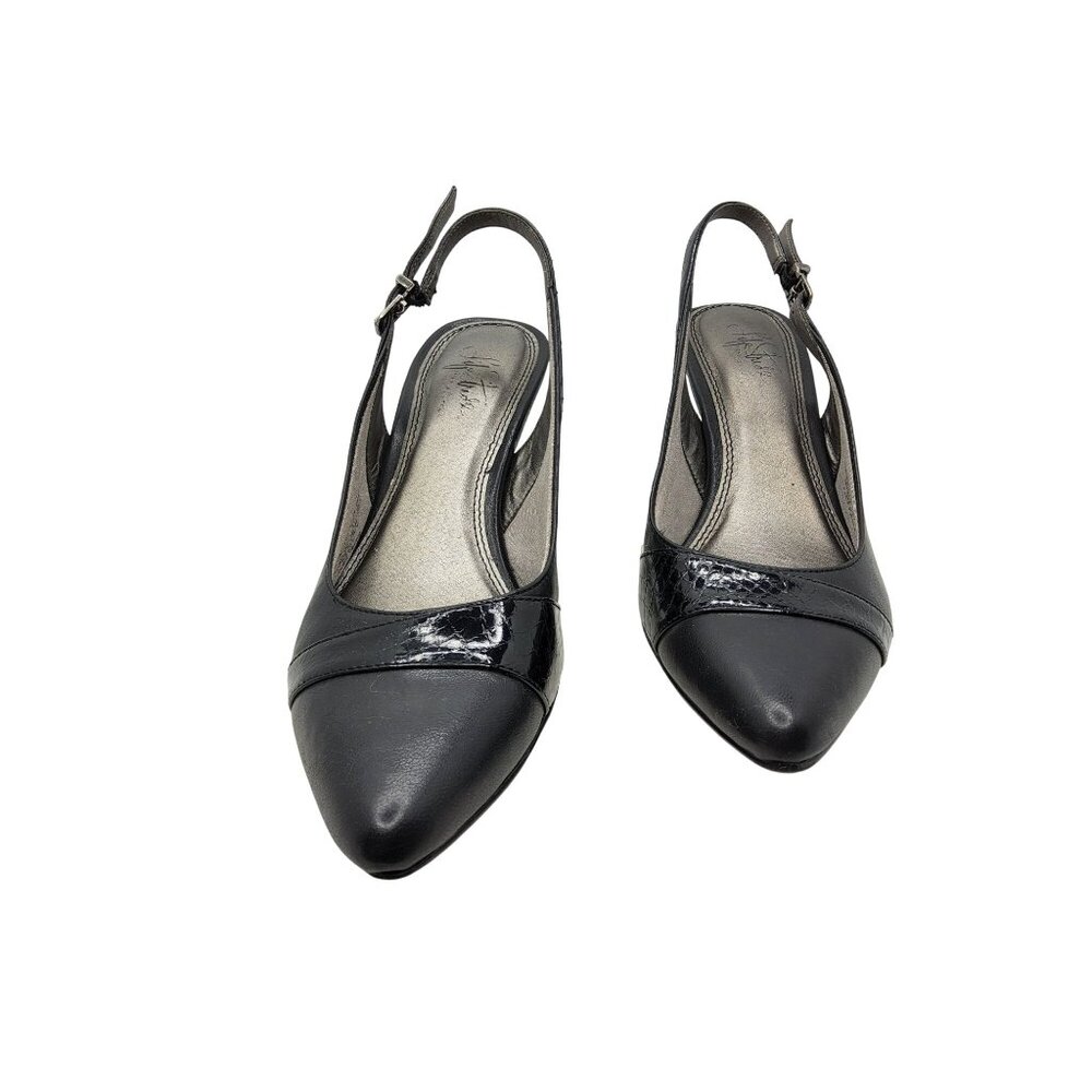 Life Strides Womens "Sassy" Sling Back Pointed Toe Open Back 3" Heel Pumps - Picture 4 of 8